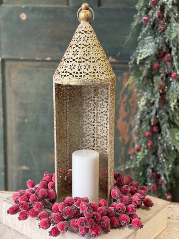 Filigree Flourish Lantern | 22.5" | NOT CURRENTLY IN STOCK-New For Holiday 2026!