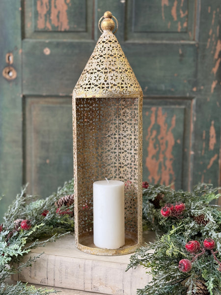 Filigree Flourish Lantern | 22.5" | NOT CURRENTLY IN STOCK-New For Holiday 2026!