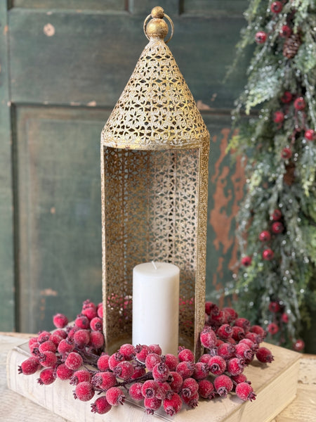 Filigree Flourish Lantern | 22.5" | NOT CURRENTLY IN STOCK-New For Holiday 2026!