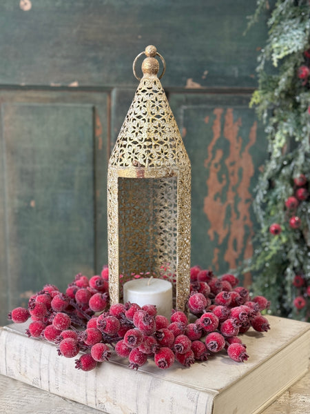 Filigree Flourish Lantern | 16.5" | NOT CURRENTLY IN STOCK-New For Holiday 2026!
