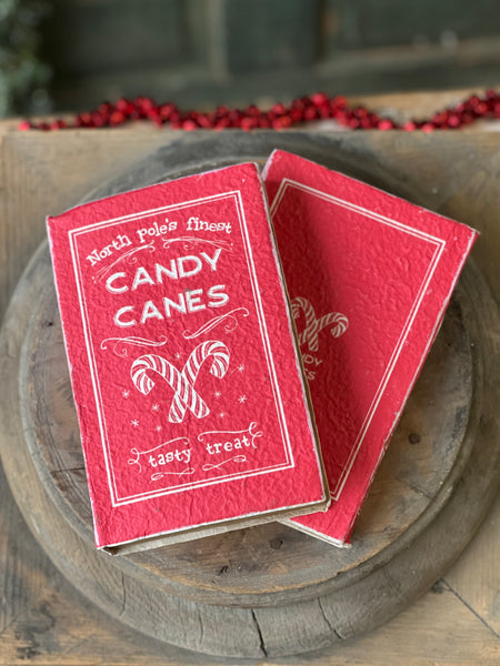 Sweet Tidings Book | 7.75" | Candy Canes