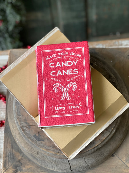 Sweet Tidings Book | 7.75" | Candy Canes