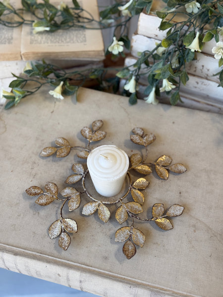 Illuminated Leaves Candle Ring | 8.75" | NOT CURRENTLY IN STOCK-New For Spring 2027!