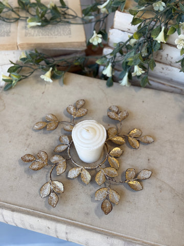 Illuminated Leaves Candle Ring | 8.75" | NOT CURRENTLY IN STOCK-New For Spring 2027!