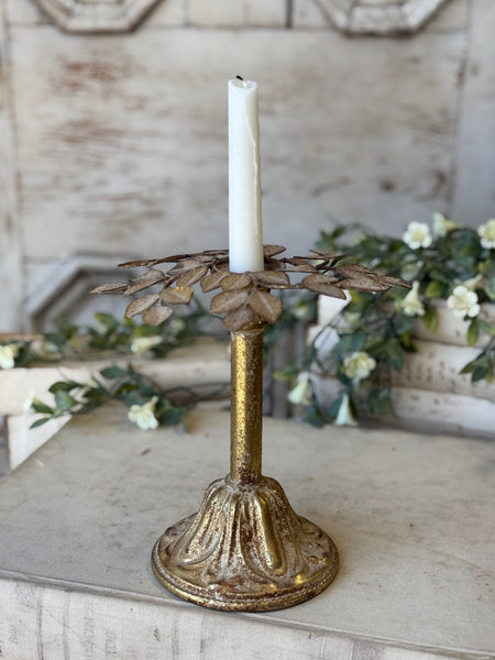 Illuminated Leaves Taper Holder | 8" | NOT CURRENTLY IN STOCK-New For Spring 2027!