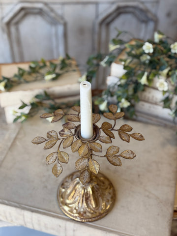 Illuminated Leaves Taper Holder | 8" | NOT CURRENTLY IN STOCK-New For Spring 2027!