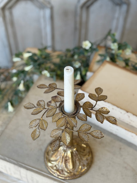 Illuminated Leaves Taper Holder | 8" | NOT CURRENTLY IN STOCK-New For Spring 2027!