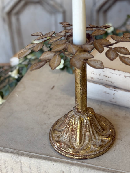 Illuminated Leaves Taper Holder | 8" | NOT CURRENTLY IN STOCK-New For Spring 2027!