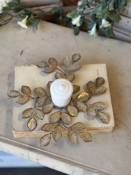Illuminated Leaves Candle Ring | 7.75" | NOT CURRENTLY IN STOCK-New For Spring 2027!