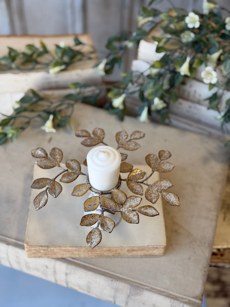 Illuminated Leaves Candle Ring | 7.75" | NOT CURRENTLY IN STOCK-New For Spring 2027!