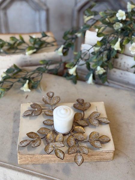 Illuminated Leaves Candle Ring | 7.75" | NOT CURRENTLY IN STOCK-New For Spring 2027!