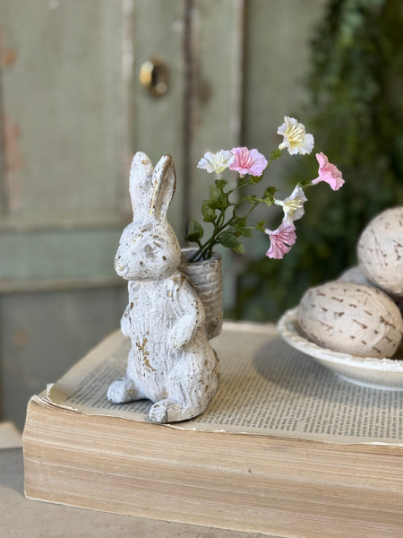 Bunny Basket | 6.25" | Gilded White | NOT CURRENTLY IN STOCK-New For Spring 2027!
