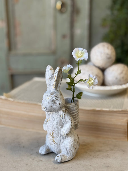 Bunny Basket | 6.25" | Gilded White | NOT CURRENTLY IN STOCK-New For Spring 2027!