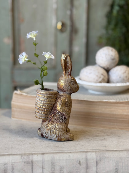 Bunny Basket | 6.25" | Gilded Brown | NOT CURRENTLY IN STOCK-New For Spring 2027!