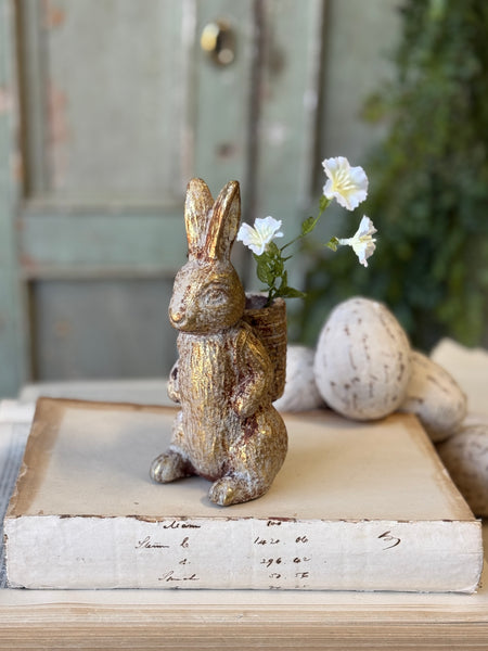 Bunny Basket | 6.25" | Gilded Brown | NOT CURRENTLY IN STOCK-New For Spring 2027!