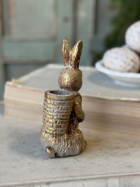 Bunny Basket | 6.25" | Gilded Brown | NOT CURRENTLY IN STOCK-New For Spring 2027!