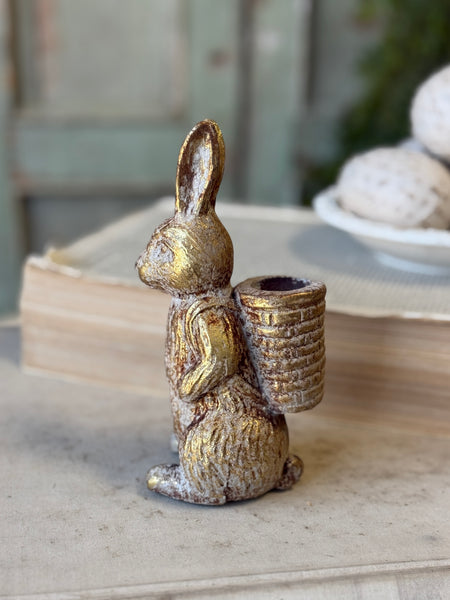 Bunny Basket | 6.25" | Gilded Brown | NOT CURRENTLY IN STOCK-New For Spring 2027!
