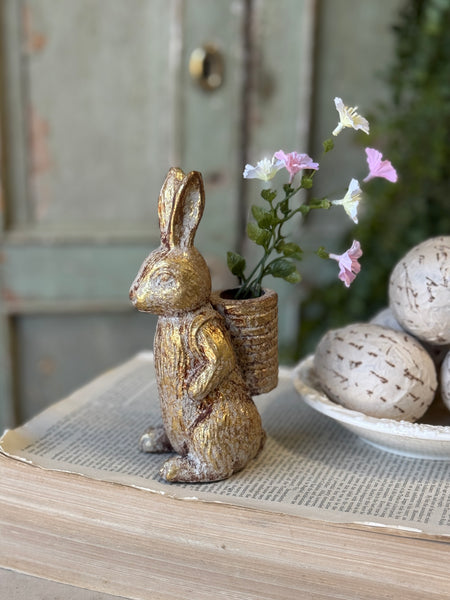 Bunny Basket | 6.25" | Gilded Brown | NOT CURRENTLY IN STOCK-New For Spring 2027!