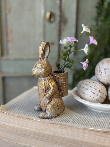 Bunny Basket | 6.25" | Gilded Brown | NOT CURRENTLY IN STOCK-New For Spring 2027!