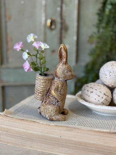 Bunny Basket | 6.25" | Gilded Brown | NOT CURRENTLY IN STOCK-New For Spring 2027!