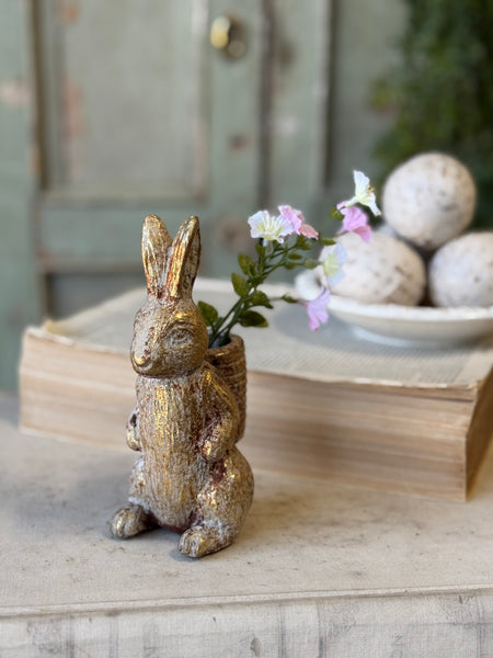 Bunny Basket | 6.25" | Gilded Brown | NOT CURRENTLY IN STOCK-New For Spring 2027!