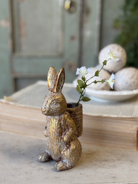 Bunny Basket | 6.25" | Gilded Brown | NOT CURRENTLY IN STOCK-New For Spring 2027!