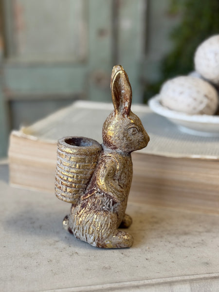 Bunny Basket | 6.25" | Gilded Brown | NOT CURRENTLY IN STOCK-New For Spring 2027!