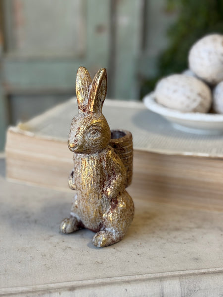 Bunny Basket | 6.25" | Gilded Brown | NOT CURRENTLY IN STOCK-New For Spring 2027!