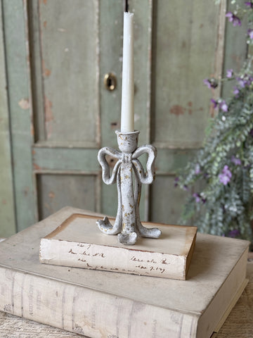 Rustic Ribbon Candle Holder | 7" | NOT CURRENTLY IN STOCK-New For Spring 2027!