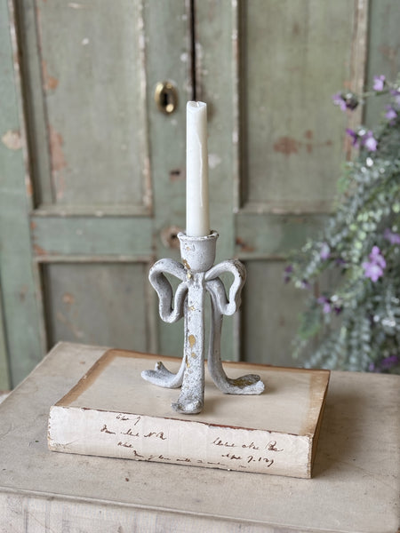 Rustic Ribbon Candle Holder | 6" | NOT CURRENTLY IN STOCK-New For Spring 2027!
