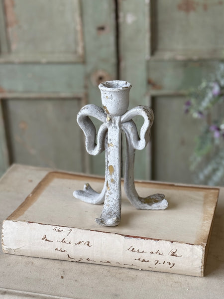 Rustic Ribbon Candle Holder | 6" | NOT CURRENTLY IN STOCK-New For Spring 2027!