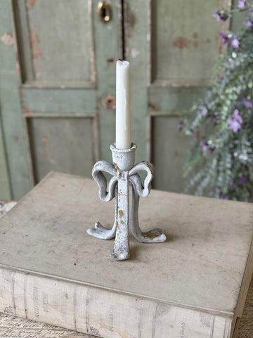 Rustic Ribbon Candle Holder | 6" | NOT CURRENTLY IN STOCK-New For Spring 2027!