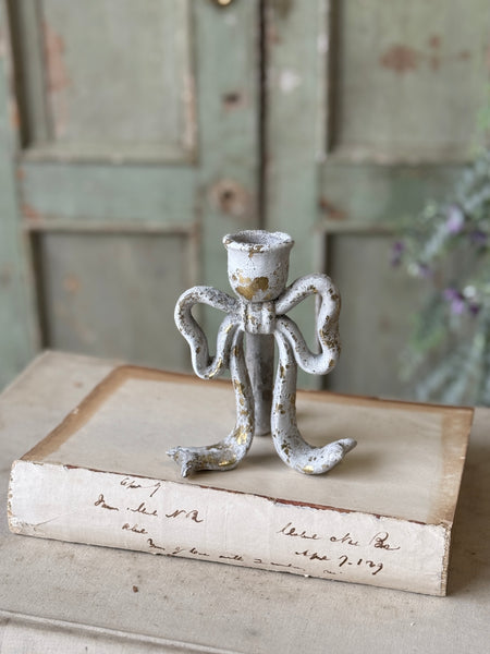 Rustic Ribbon Candle Holder | 5" | NOT CURRENTLY IN STOCK-New For Spring 2027!