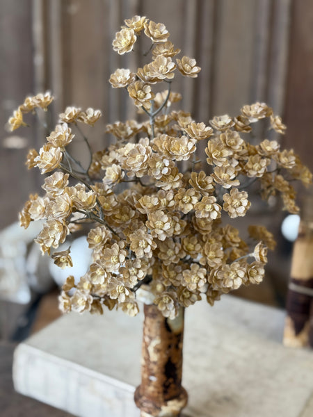 Flaxen Floret Bush | 17" | NOT CURRENTLY IN STOCK-New For Holiday 2026!