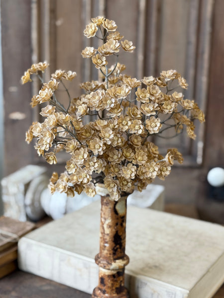 Flaxen Floret Bush | 17" | NOT CURRENTLY IN STOCK-New For Holiday 2026!