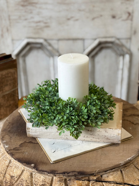 Santal Leaves Candle Ring | 4" | NOT CURRENTLY IN STOCK-New For Spring 2027!