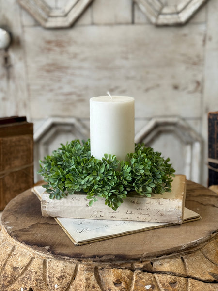 Santal Leaves Candle Ring | 4" | NOT CURRENTLY IN STOCK-New For Spring 2027!