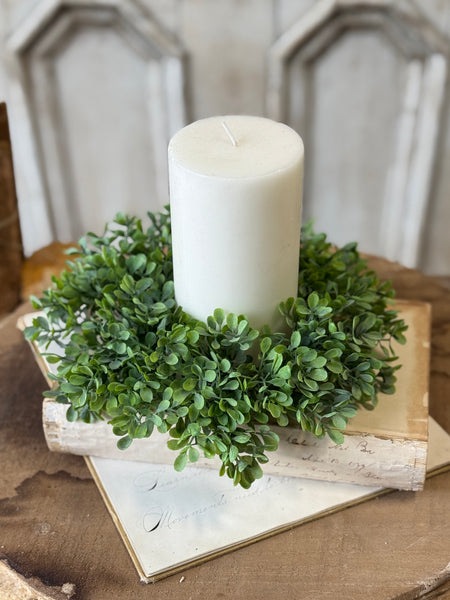 Santal Leaves Candle Ring | 4" | NOT CURRENTLY IN STOCK-New For Spring 2027!