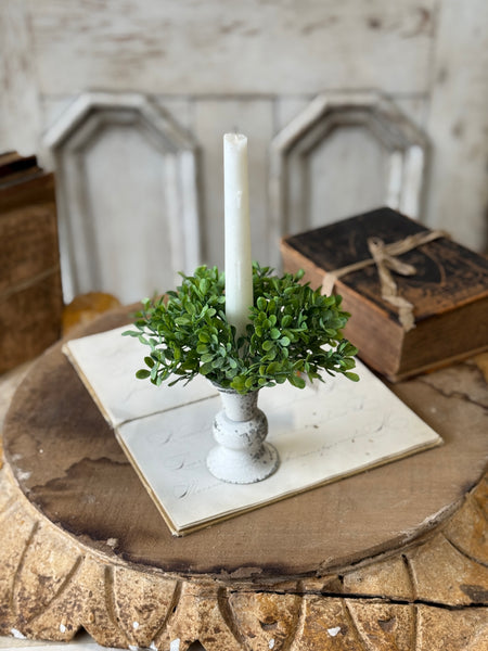 Santal Leaves Candle Ring | 5" | NOT CURRENTLY IN STOCK-New For Spring 2027!