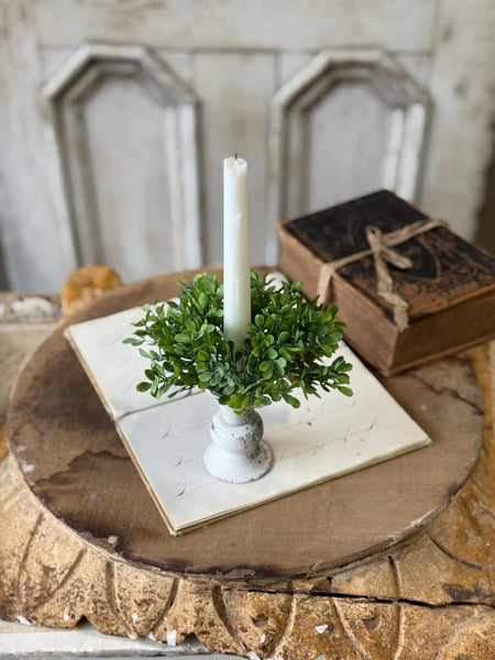 Santal Leaves Candle Ring | 5" | NOT CURRENTLY IN STOCK-New For Spring 2027!