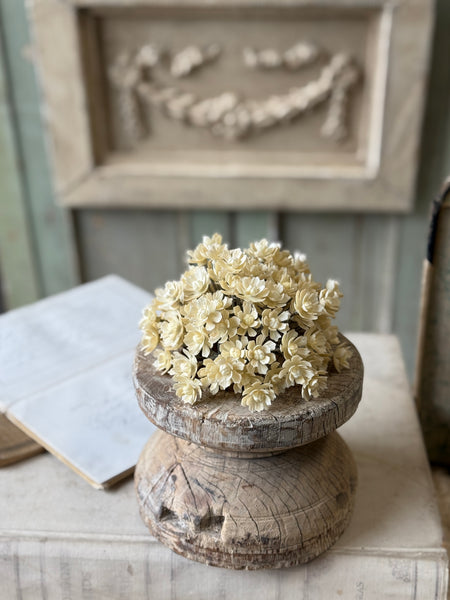 Farrah Floret Half Sphere | 5" | Flax | NOT CURRENTLY IN STOCK-New For Spring 2027!