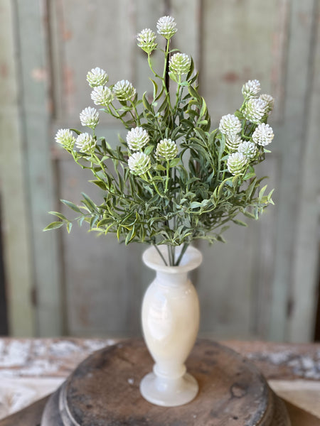 Thimble Buds Bush | 17" | Cream | NOT CURRENTLY IN STOCK-New For Spring 2026!