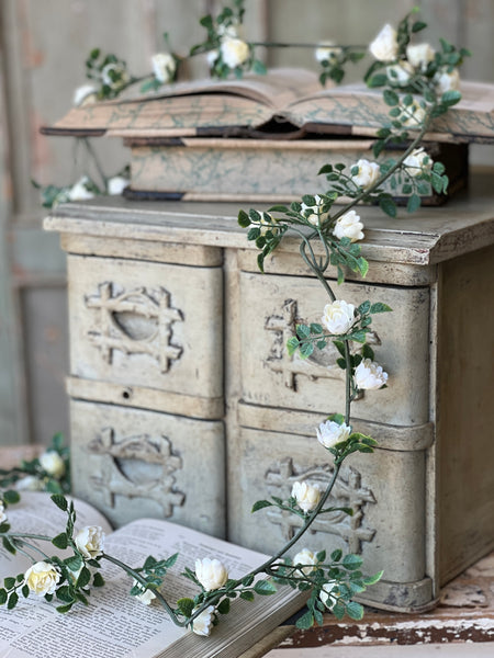 Calloway Rose Garland | 6' | Cream | NOT CURRENTLY IN STOCK-New For Spring 2026!