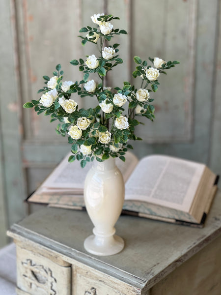 Calloway Rose Bush | 14.5" | Cream | NOT CURRENTLY IN STOCK-New For Spring 2026!