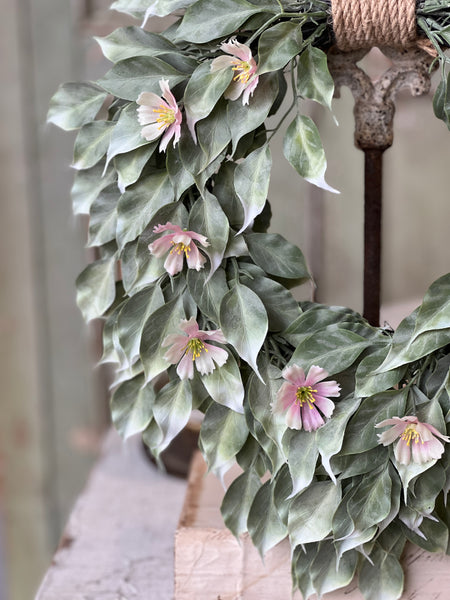 Idle Hour Wreath | 13.5" | Pink | NOT CURRENTLY IN STOCK-New For Spring 2026!