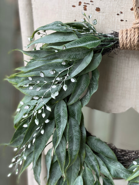 Hourglass Greens Wreath | 16" | NOT CURRENTLY IN STOCK-New For Spring 2026!