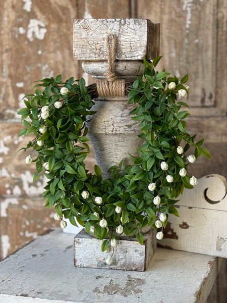 Billow Buds Hanging Wreath | 13.5" | Cream | NOT CURRENTLY IN STOCK-New For Spring 2027!