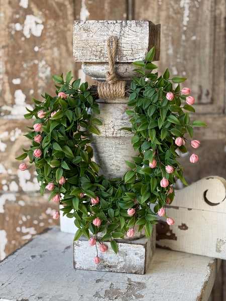 Billow Buds Hanging Wreath | Pink | 13.5" | NOT CURRENTLY IN STOCK-New For Spring 2027!