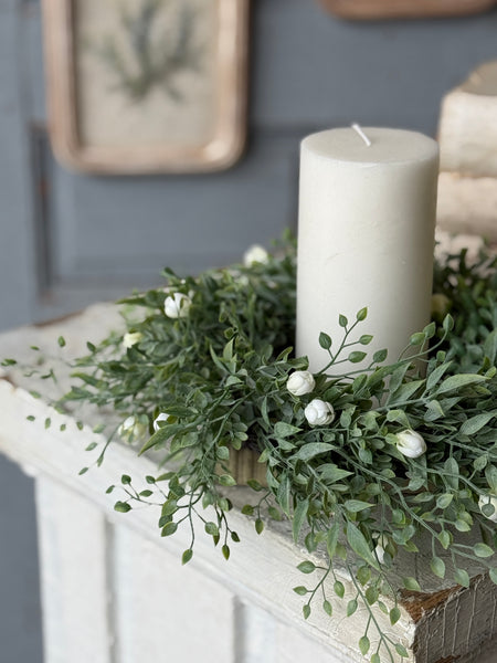 Avalon Florets Candle Ring | 11" | Cream | NOT CURRENTLY IN STOCK-New For Spring 2027!