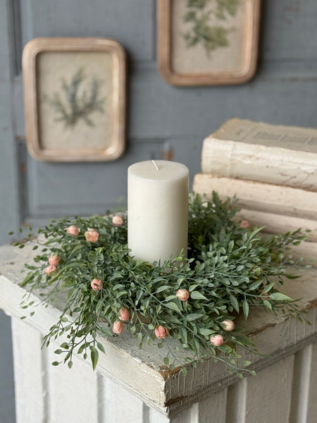 Avalon Florets Candle Ring | 11" | Pink | NOT CURRENTLY IN STOCK-New For Spring 2027!